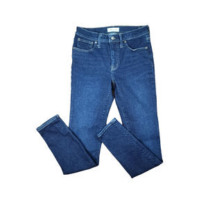 EUC Madewell Jeans 9" MId Rise Skinny Jeans 27 Dark Wash 27T